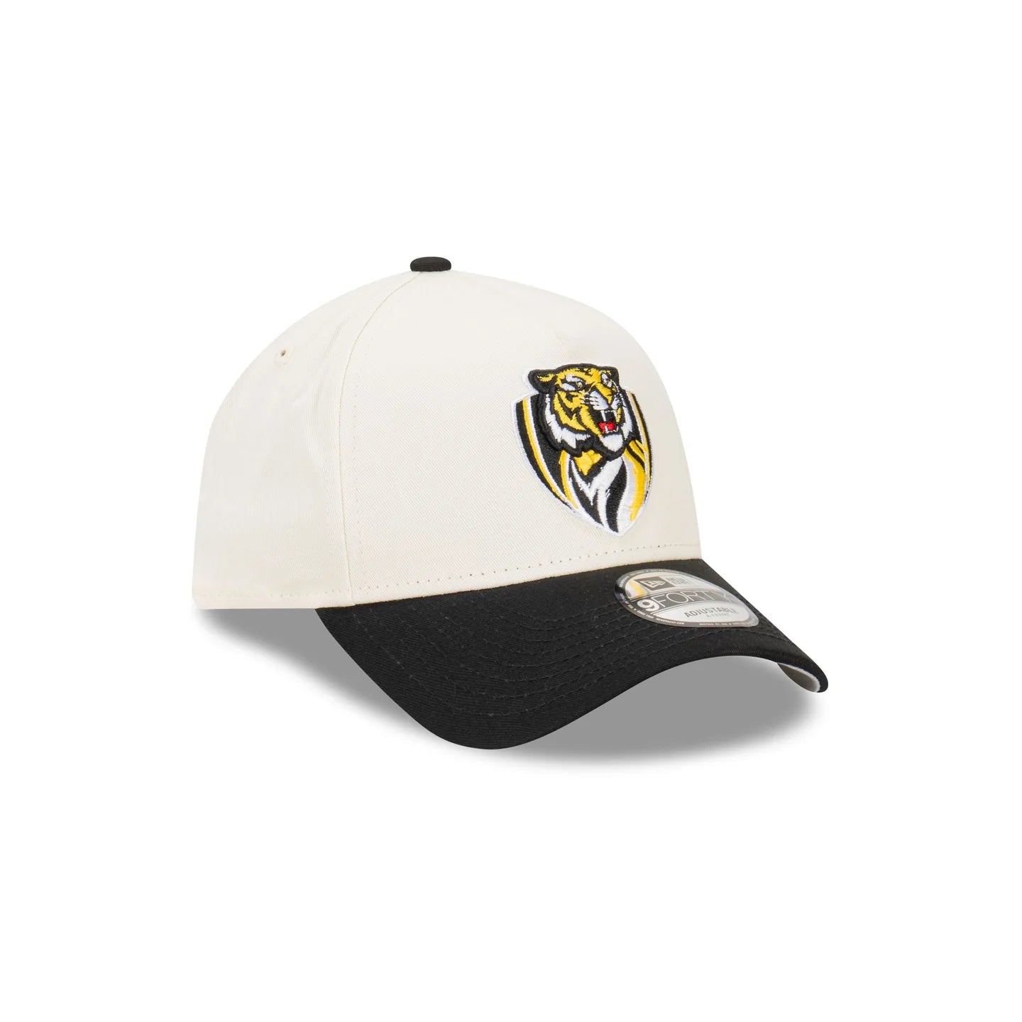 Richmond Tigers Hat - 2-Tone Chrome Black 9Forty A-Frame AFL Snapback Cap - New Era